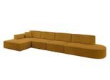 ECKSOFA Ottomane Links IREA-L3-v4 - 412x165x77 cm Senfgelb