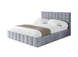 POLSTERBETT mit Bettkasten und Lattenrost, Boxbett ohne Matratze - AMEA 160x200 Grau