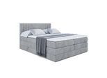 BOXSPRINGBETT IDRIKO KING - 200x200 - H3/H4 - Grau