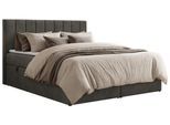 BOXSPRINGBETT ALVER 200/200 - Dunkelgrau Velvet - H4