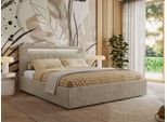 POLSTERBETT GOLD 5 CLASSIC 180/200 - Dunkelbeige Strukture - Pocket-Matratze