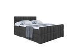BOXSPRINGBETT MIAMI-Z KING - 180x200 - H3/H4 - Schwarz