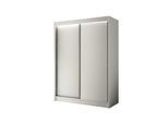 KLEIDERSCHRANK BEROG mit LED - 120 cm - Weiß