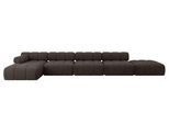ECKSOFA modulares Sofa Lizur-L3 - 475x160x70 cm Braun Velours