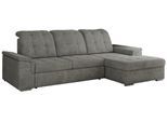 ECKSOFA MADRITO L - Grau Struktur - Rechts