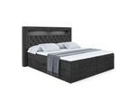 BOXBETT LED mit H3-Matratze und Lattenrost - NOEL GOLD - 120x200 Schwarz