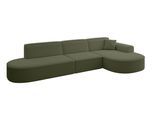 ECKSOFA Ottomane Rechts MARI-L2 - 328x171x79 cm Grün Bouclé