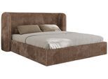POLSTERBETT EMORA CLASSIC 200/200 - Braun Cord - Multipocket-Matratze