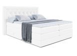 BOXSPRINGBETT NOEL KING - 120 x 200 - H3/H4 - Weiß Hochglanz