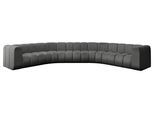 WOHNLANDSCHAFT modulares Sofa Lazro-U1 - 373x373x70 cm Dunkelgrau