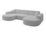 WOHNLANDSCHAFT MARI-U1 - 303x171x79 cm Hellgrau Bouclé