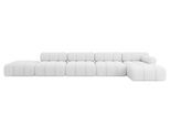ECKSOFA modulares Sofa Lizur-L3 - 475x160x70 cm Weiß Bouclé