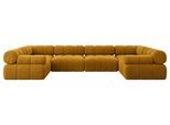 WOHNLANDSCHAFT modulares Sofa Birno-U2 - 380x190x70 cm Senfgelb Cord