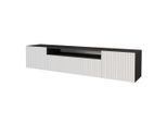 LOWBOARD KITO-W 200x40x41 cm - Schwarz / Weiß