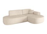 ECKSOFA Ottomane Rechts MARI-L1-v3 - 243x171x83 cm Beige Cord
