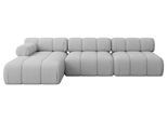 ECKSOFA modulares Sofa Razon-L2 - 285x160x70 cm Hellgrau Bouclé