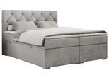 BOXBETT ALDA 160/200 Hellgrau Velvet - H3