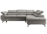 ECKSOFA PABLO L Hellgrau Velvet - Rechts Seite