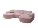 WOHNLANDSCHAFT MARI-U1-v1 - 303x171x83 cm Rosa Cord