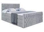 BOXSPRINGBETT SERENE-Z KING - 140 x 200 - H3/H4 - Grau