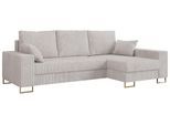 ECKSOFA Dorian Cord Weiß