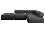 ECKSOFA modulares Sofa Favio-L1 - 285x190x70 cm Schwarz Velours