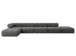ECKSOFA modulares Sofa Kerru-L3 - 475x190x70 cm Dunkelgrau Velours