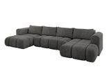 WOHNLANDSCHAFT CLOUD-U 405x185x90 Dunkelgrau Velours