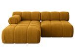ECKSOFA modulares Sofa Razon-L1 - 190x160x70 cm Senfgelb Cord