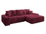 ECKSOFA Ottomane Rechts ENSI-L - 267x164x88 cm Bordeaux