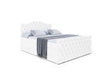 BOXSPRINGBETT VILA-1-Z KING - 160x200 - H3/H4 - Weiß Hochglanz