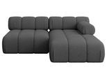 ECKSOFA modulares Sofa Razon-L1 - 190x160x70 cm Grau Bouclé