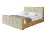 POLSTERBETT mit Bettkasten, Fußteil und Lattenrost, Boxbett ohne Matratze - ENZO7-Z 120x200 Beige