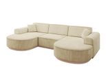 WOHNLANDSCHAFT MARI-U1-v1 - 303x171x83 cm Beige Velours
