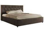 POLSTERBETT LARINO CLASSIC 180/200 - Braun Velvet - Schaum-Matratze