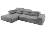 ECKSOFA RILASSO L Hellgrau Velvet - links