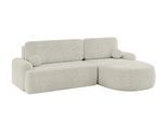 ECKSOFA mit Schlaffunktion und Bettkasten LIRA-L - 264x172x89 Creme