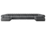 WOHNLANDSCHAFT modulares Sofa Birno-U3 - 475x190x70 cm Dunkelgrau Cord