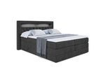 BOXSPRINGBETT NOEL GOLD KING - 160x200 - H3/H4 - Schwarz