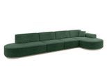 ECKSOFA Ottomane Rechts MARI-L3-v1 - 413x171x83 cm Grün Cord