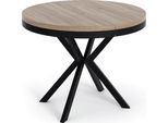 ESSTISCH Ross runder ausziehbarer, Sonoma Eiche 90-170/90/76 cm