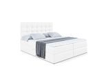 BOXBETT mit H3-Matratze und Lattenrost - BERO - 120x200 Weiß Hochglanz