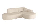 ECKSOFA Ottomane Rechts MARI-L1 - 243x171x79 cm Beige Cord