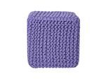 STRICK-POUF lila, Sitzwürfel 35/35/35 cm