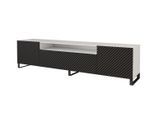LOWBOARD ZENO-S 200x53x41 cm - Weiß / Schwarz