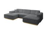 WOHNLANDSCHAFT IREA-U1-v2 - 301x165x80 cm Duneklgrau