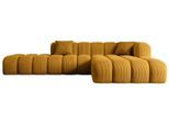 ECKSOFA Ottomane Rechts OLEA-L2 - 289x176x71 cm Senfgelb