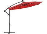 Ampelschirm LED Rot/Schwarz ca. 300x300cm