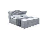 BOXBETT mit Matratze H4 und Lattenrost - VILA - 200x200 cm - H4 - Grau