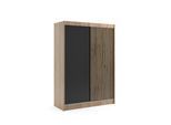 KLEIDERSCHRANK VILAN mit Lamel/LED - 150 cm - Sonoma Eiche|Eiche Wotan